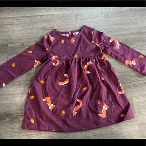 Adorable Maroon Fall Fox girls long sleeved shirt